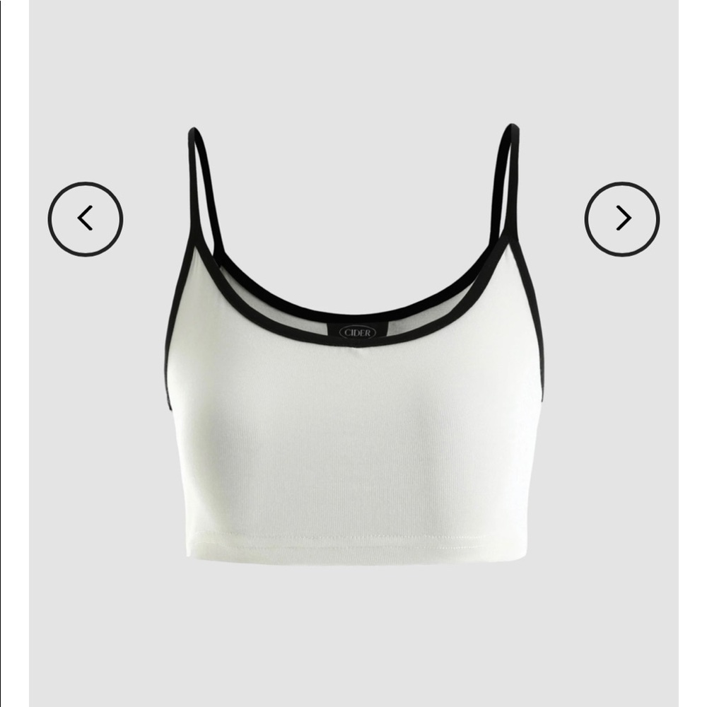 Cider Black Trim Cami Crop Top